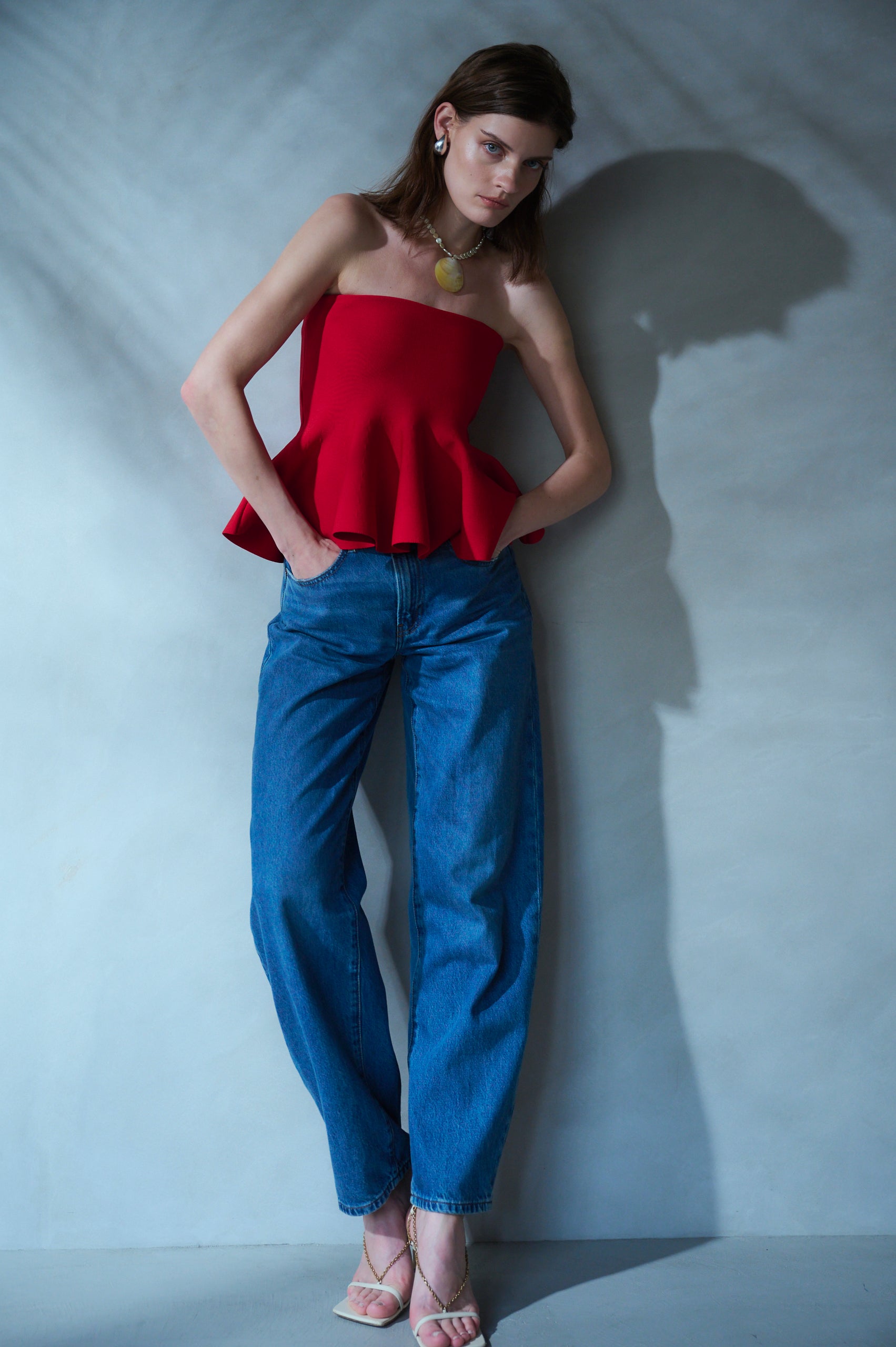 Raisa Knit Top <br>-Red-