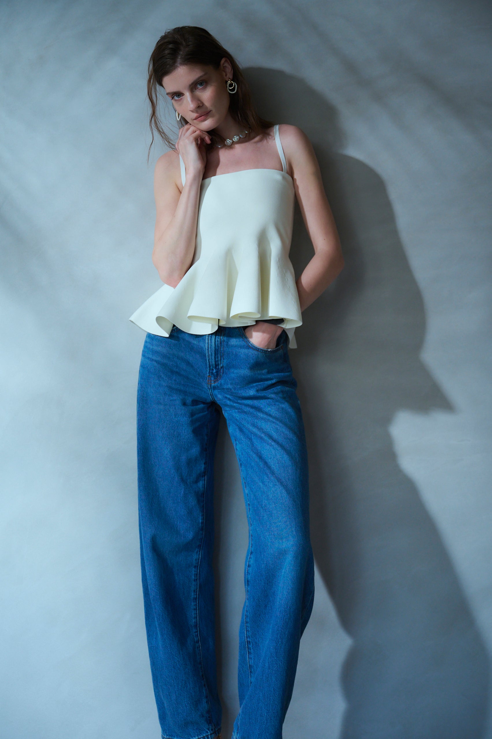 Raisa Knit Top <br>-White-