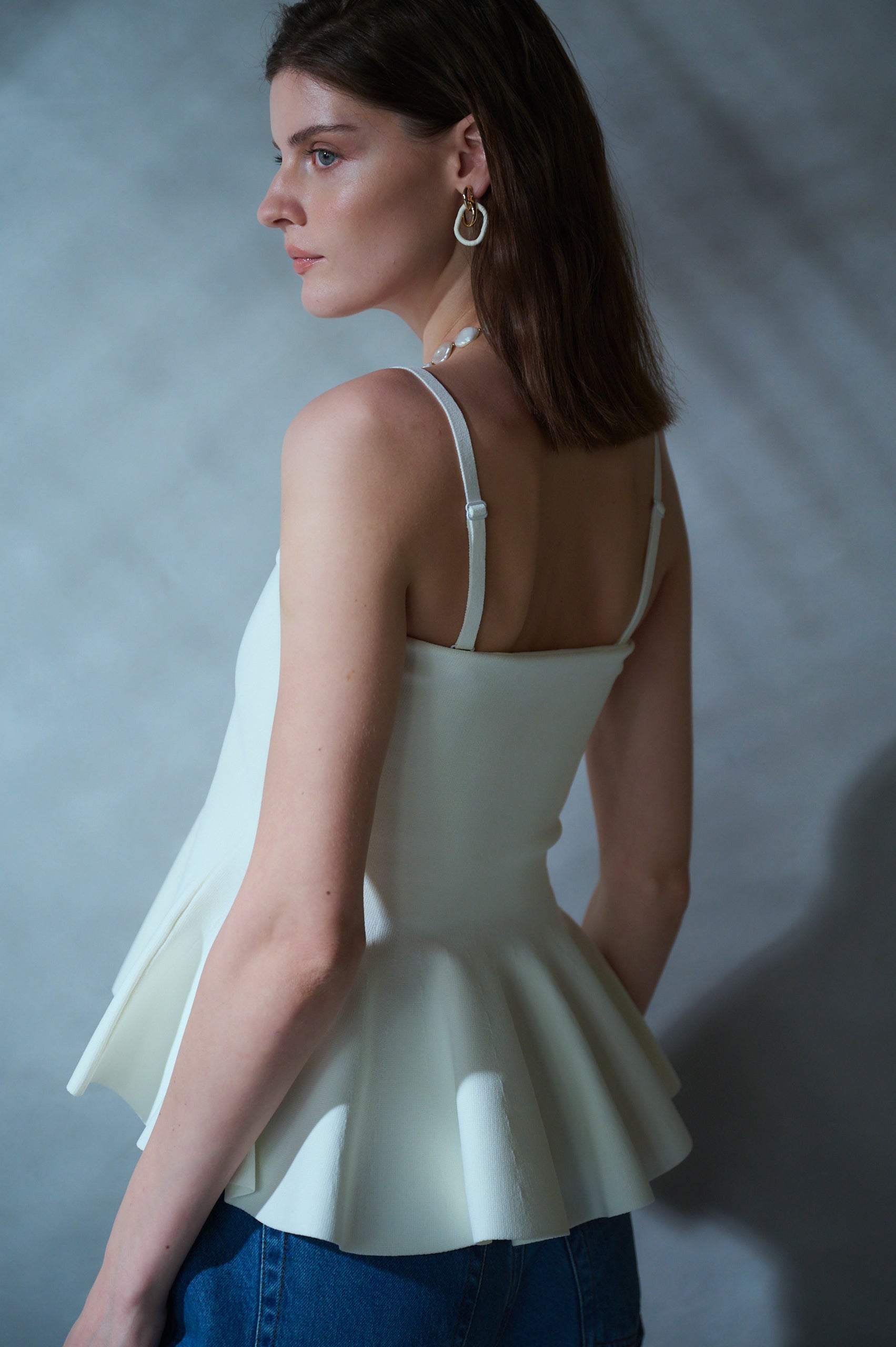 Raisa Knit Top <br>-White-