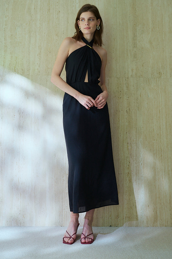 Agrigento Dress <br>-Black-