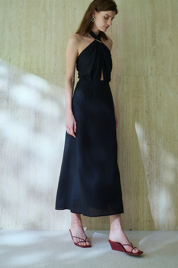 Agrigento Dress <br>-Black-