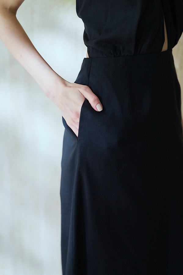 Agrigento Dress <br>-Black-
