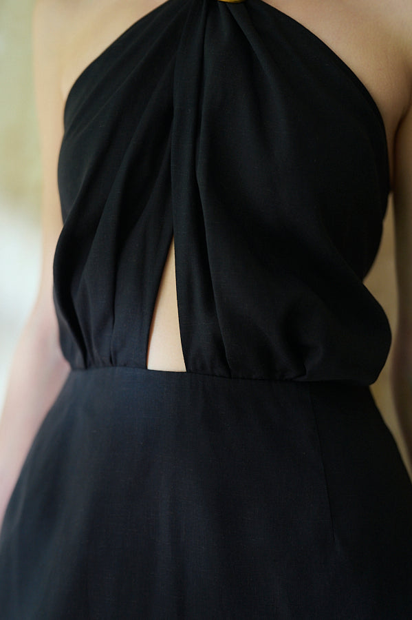 Agrigento Dress <br>-Black-