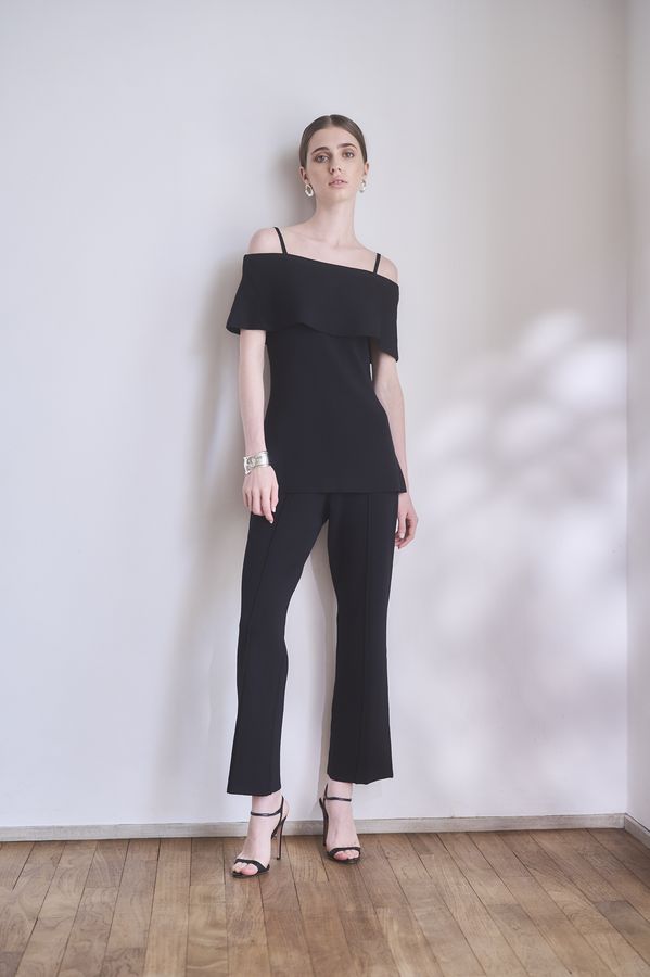 【Michiko Yamawaki×Estella.K】Off-Shoulder Knit Set <br>-Black-  S/M 2size