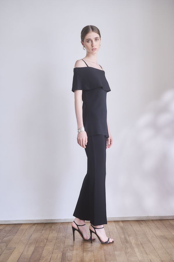 【Michiko Yamawaki×Estella.K】Off-Shoulder Knit Set <br>-Black-  S/M 2size