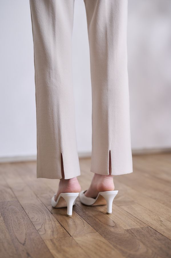 【Michiko Yamawaki×Estella.K】Off-Shoulder Knit Set <br>-Greige-  S/M 2size