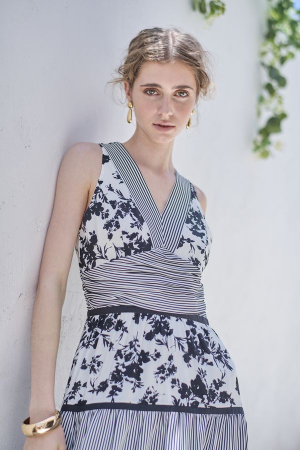 Rosetta Floral Dress <br> -Black-