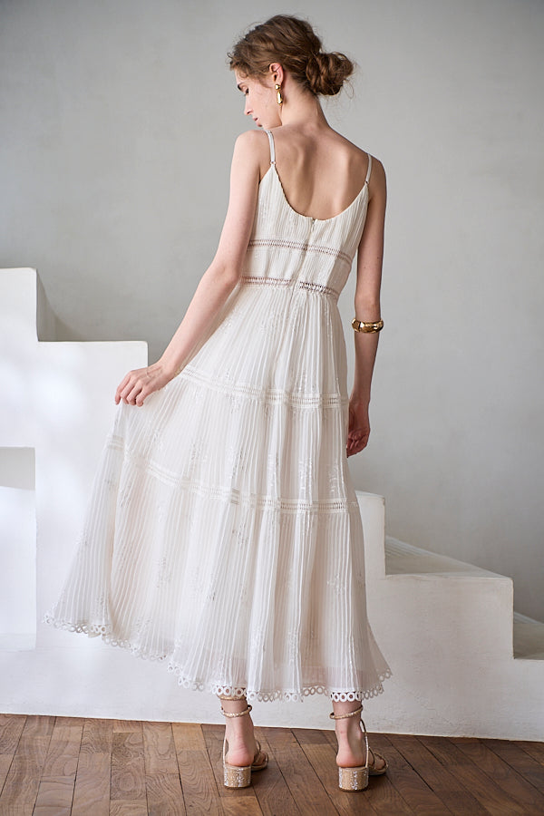 Dolce Vita Pleated Dress<br> -White-