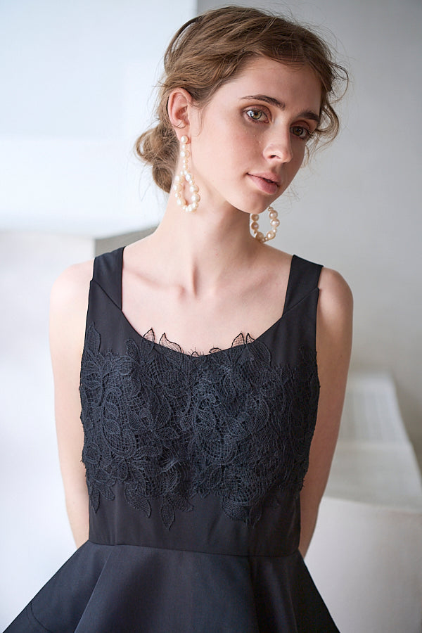 Bianca Lace Top <br> -Black-