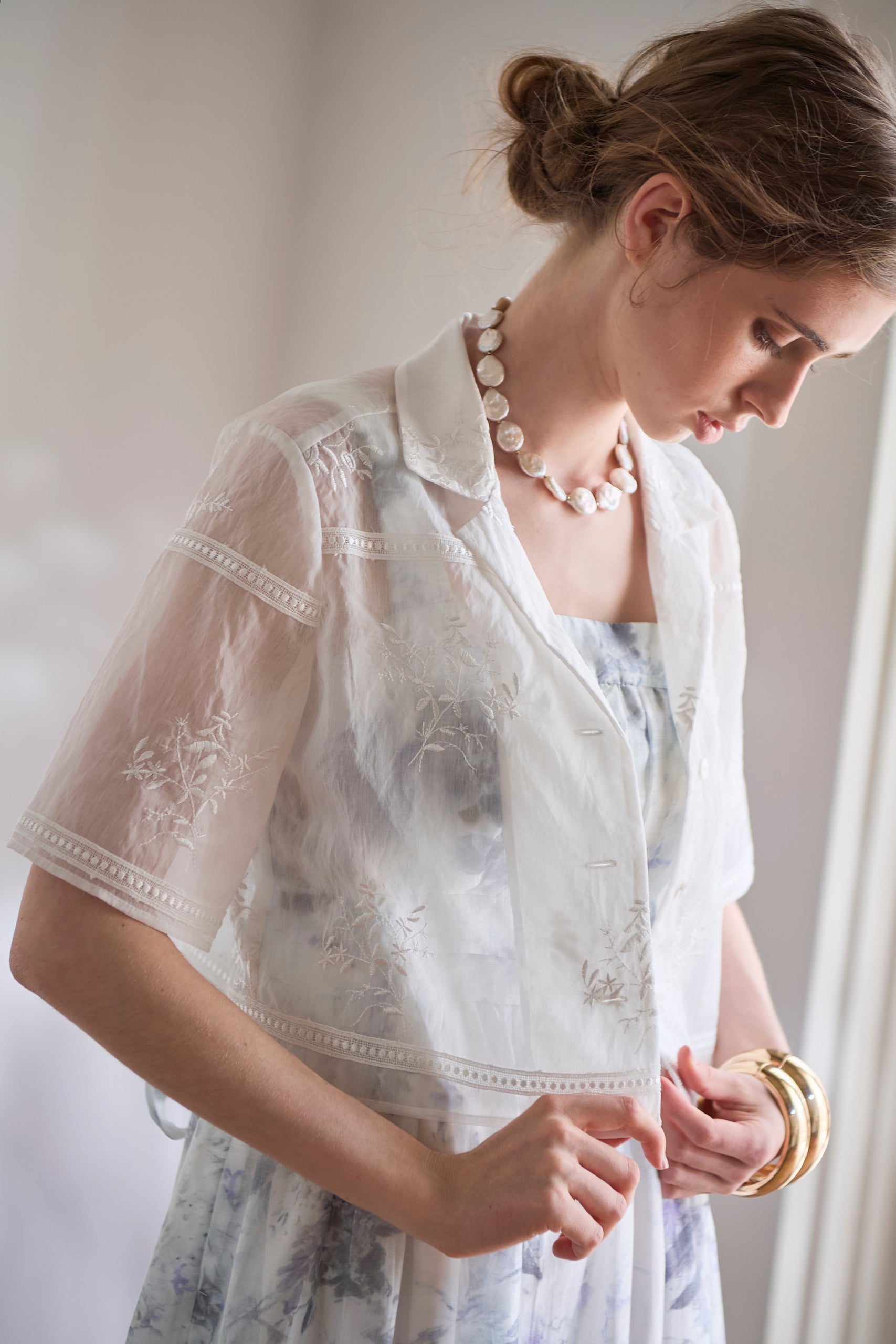 Dolce Vita Lace Shirt<br> -White-