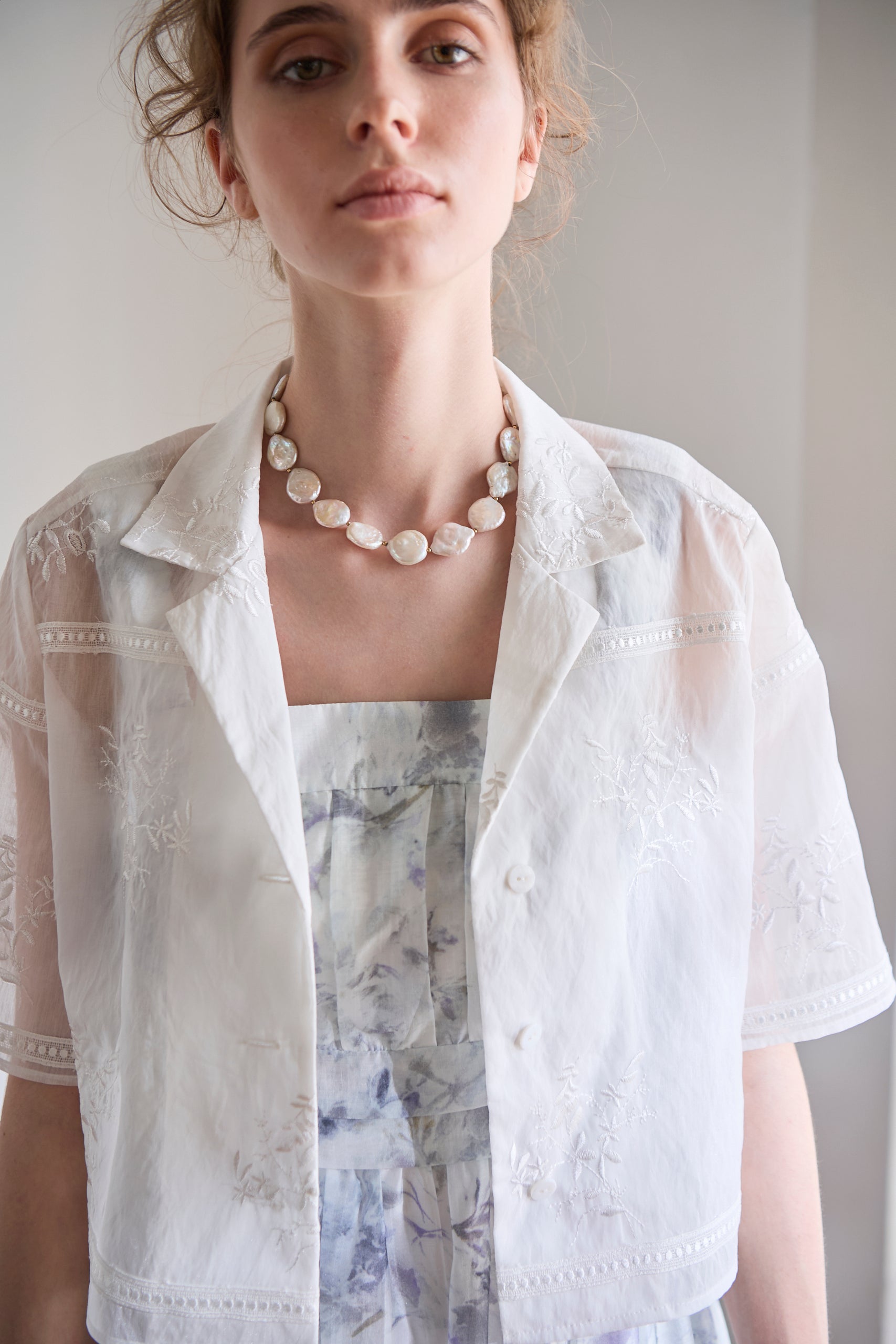 Dolce Vita Lace Shirt<br> -White-