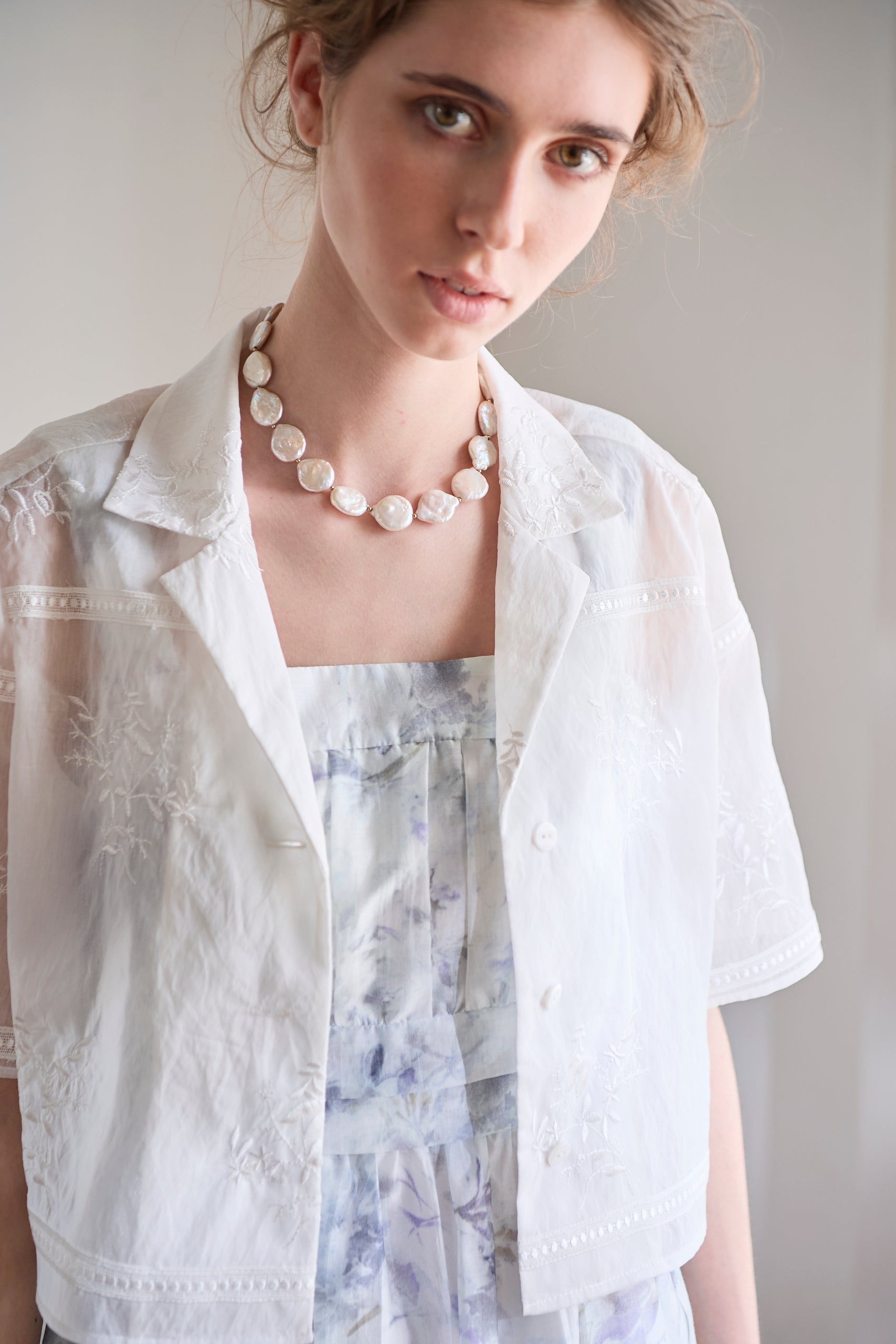 Dolce Vita Lace Shirt<br> -White-