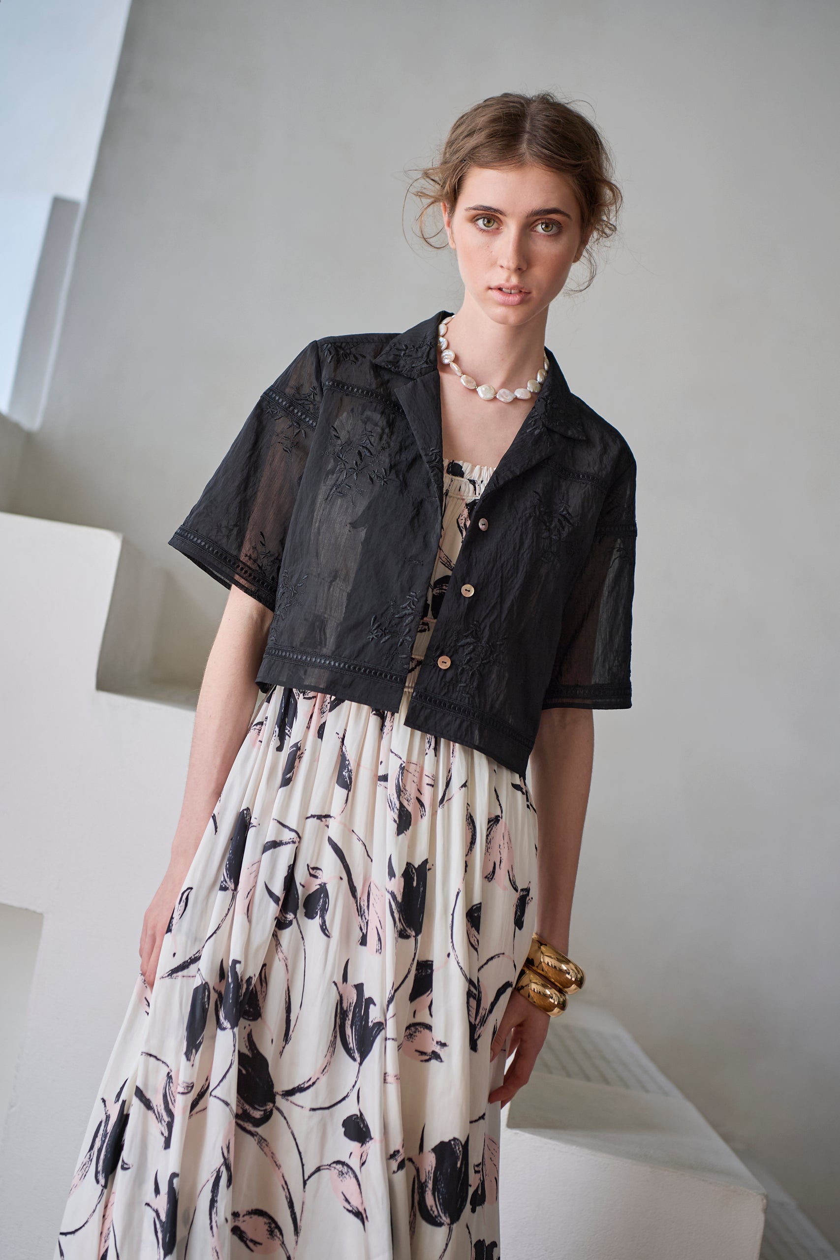 Dolce Vita Lace Shirt<br> -Black-