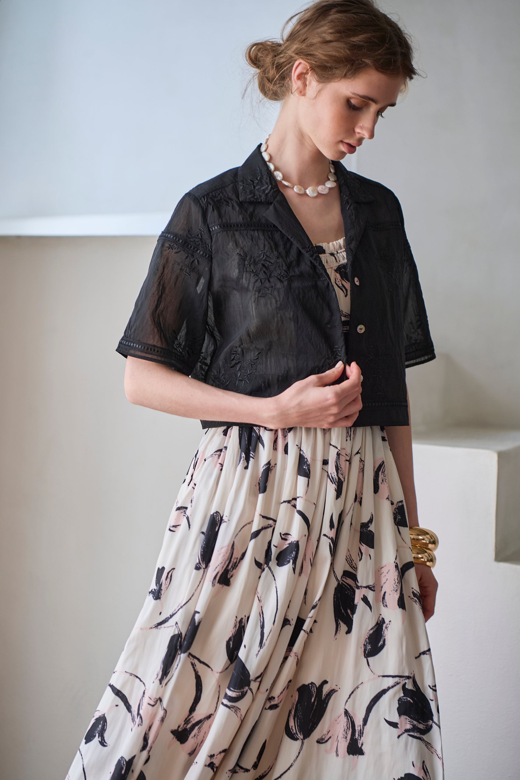 Dolce Vita Lace Shirt<br> -Black-