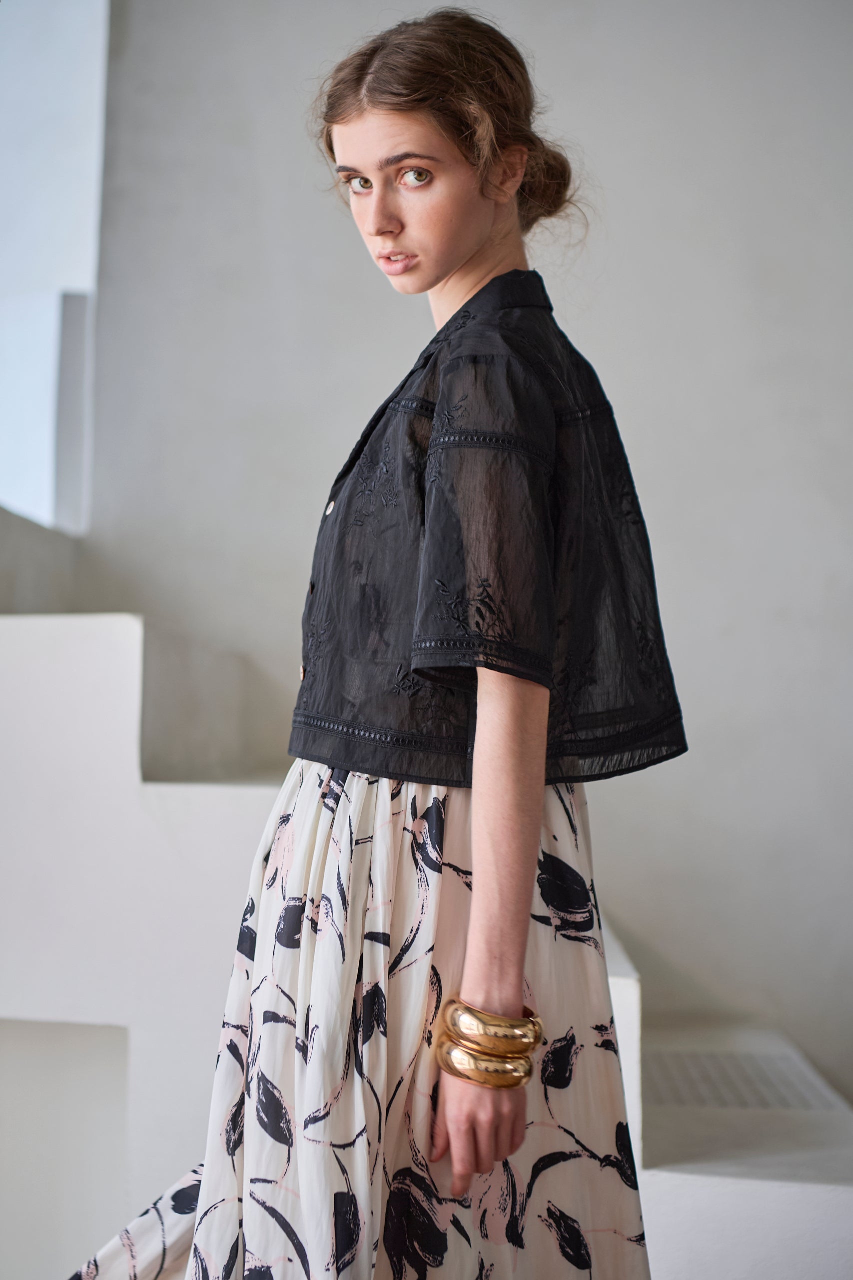 Dolce Vita Lace Shirt<br> -Black-