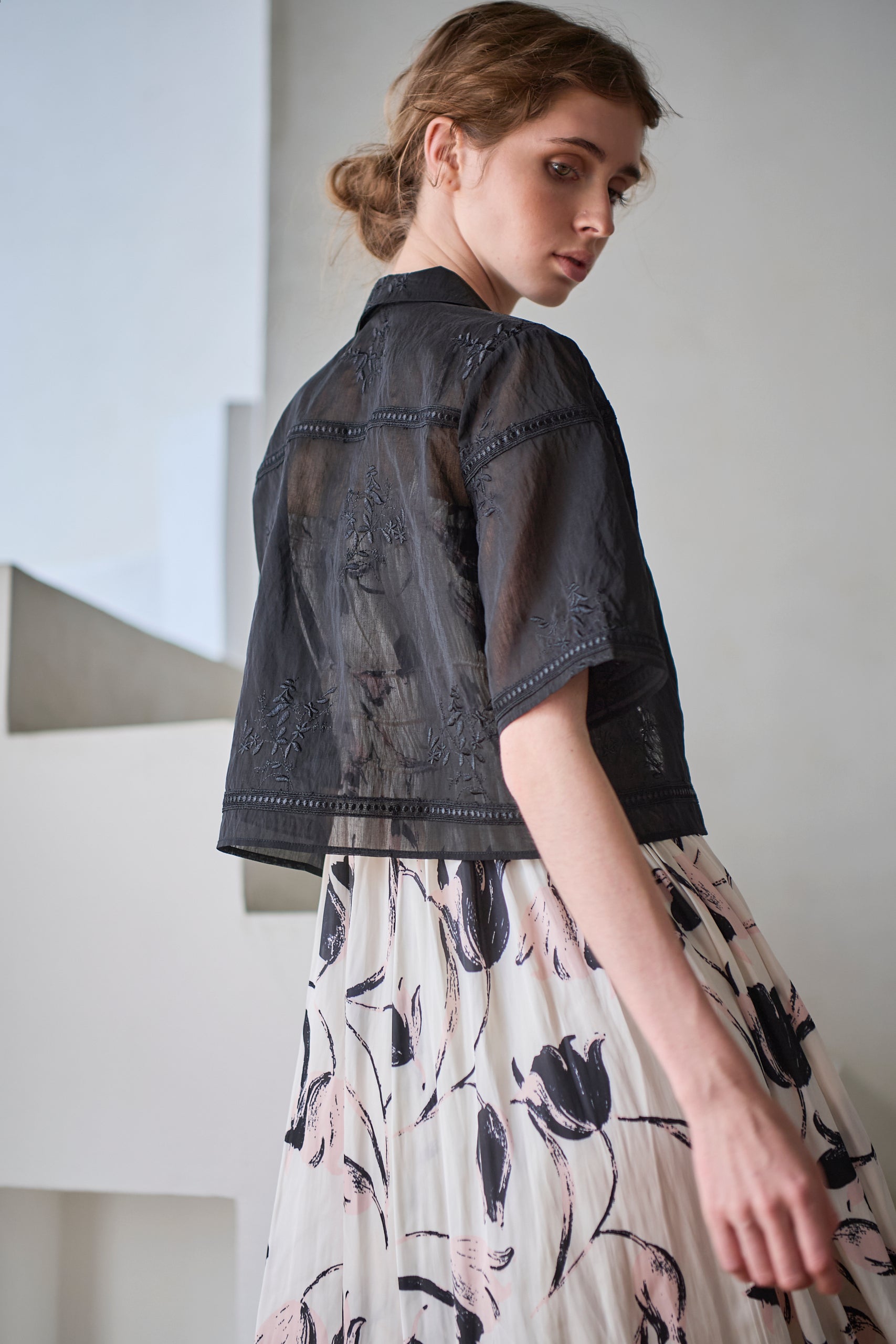 Dolce Vita Lace Shirt<br> -Black-
