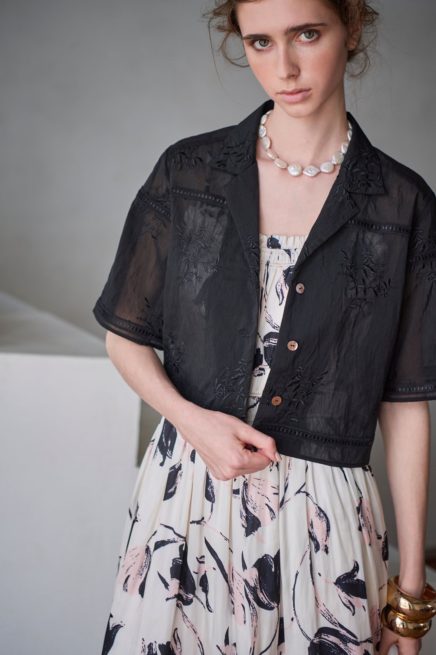 Dolce Vita Lace Shirt<br> -Black-