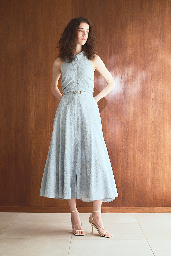 Delina Belted Dress<br> -Blue.st-