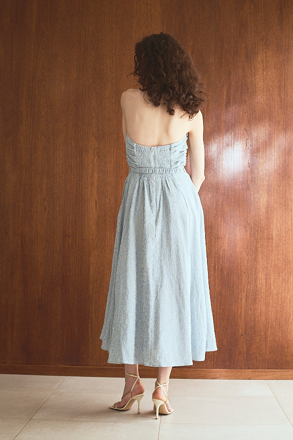Delina Belted Dress<br> -Blue.st-