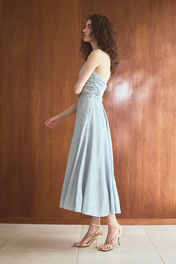 Delina Belted Dress<br> -Blue.st-