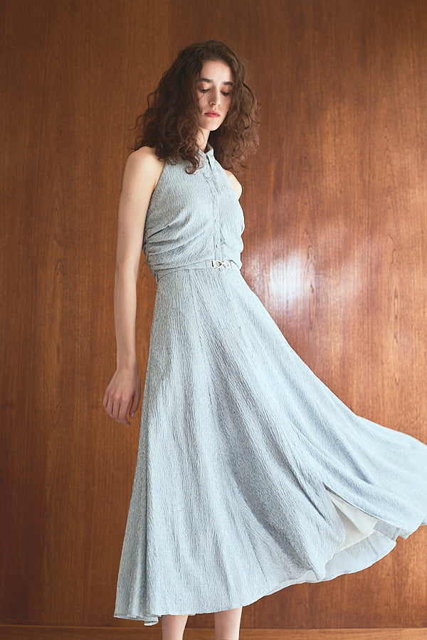 Delina Belted Dress<br> -Blue.st-