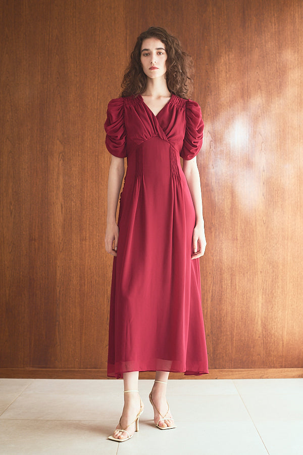 Vina Dress<br> - Red-