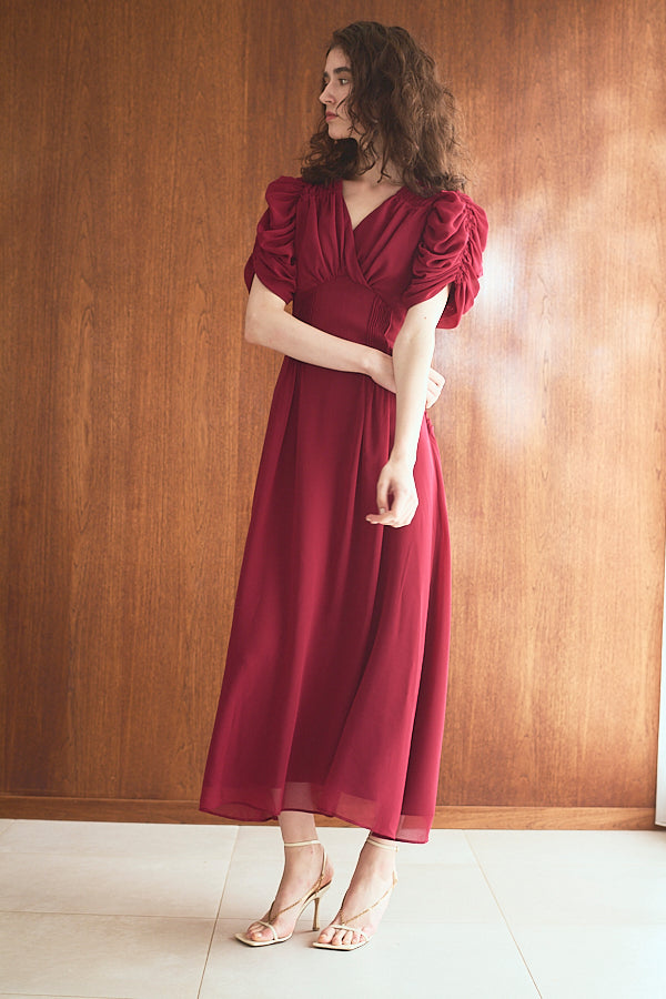 Vina Dress<br> - Red-