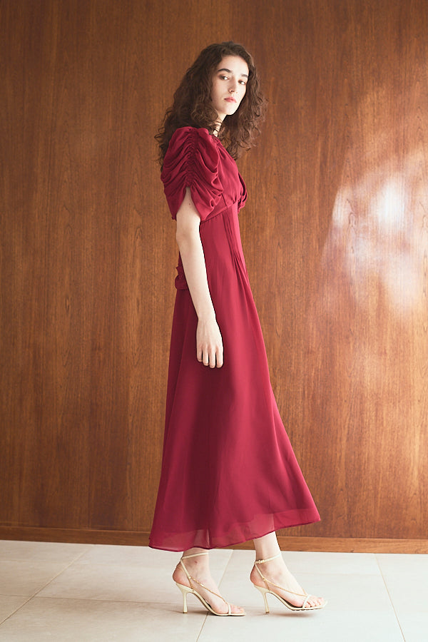 Vina Dress<br> - Red-