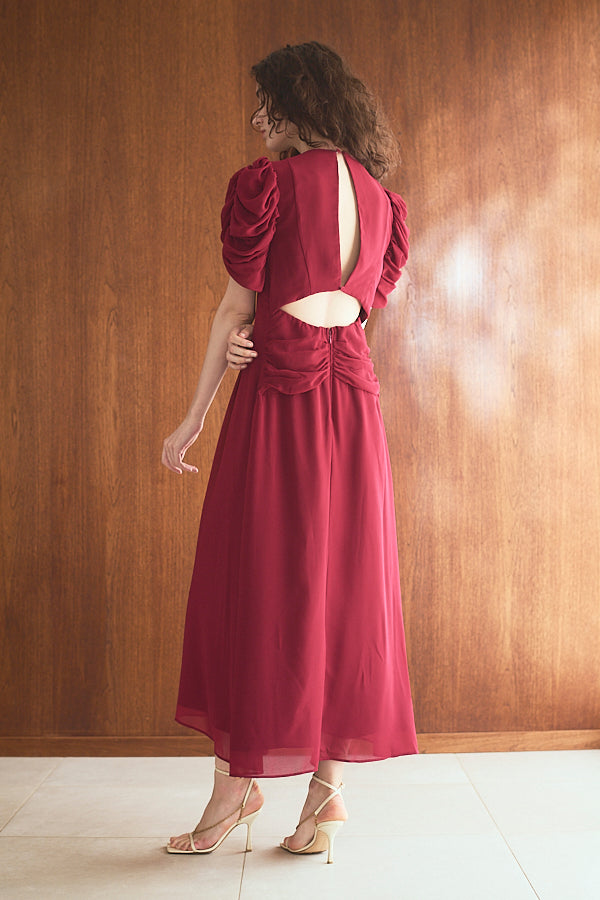 Vina Dress<br> - Red-