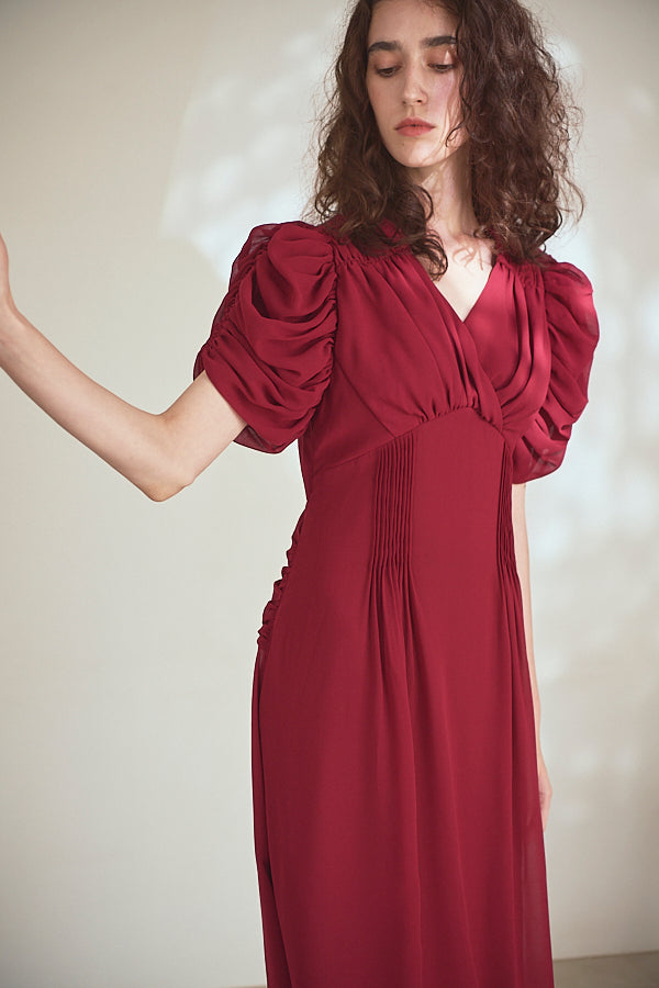 Vina Dress<br> - Red-