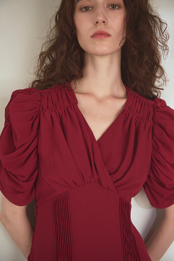 Vina Dress<br> - Red-