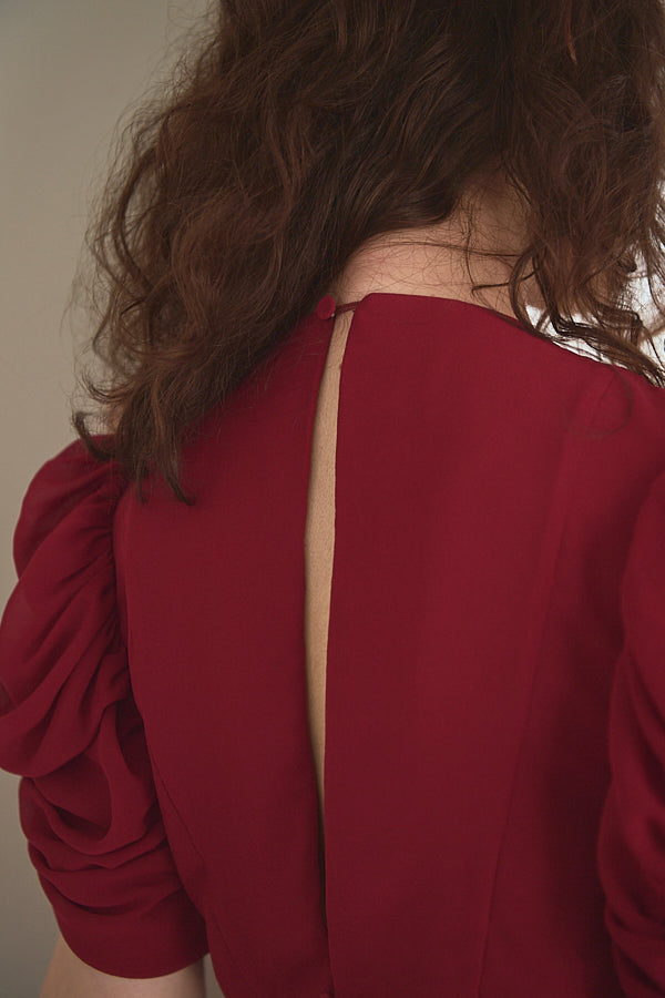 Vina Dress<br> - Red-