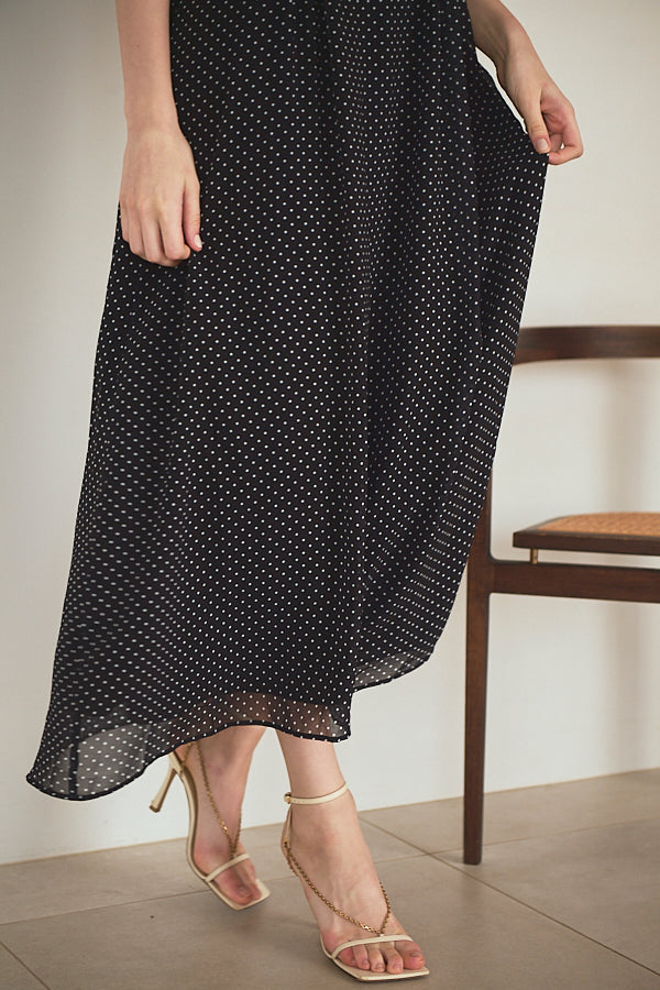 Vina Dress<br> -Black.dot-
