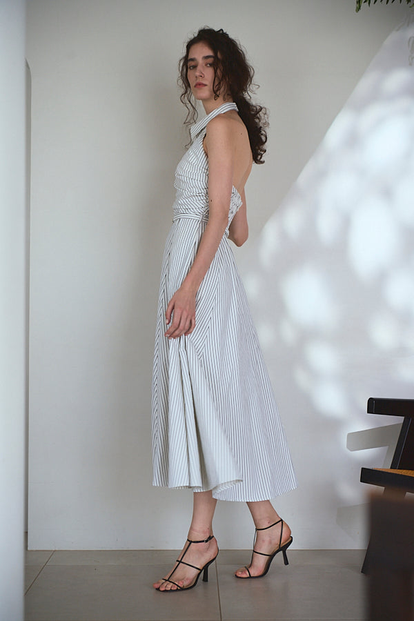 Delina Belted Dress<br> -Black.st-