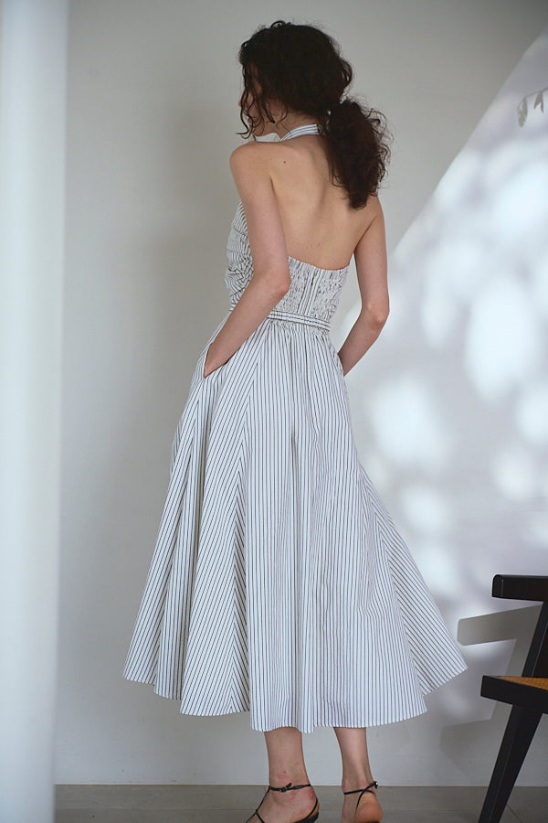 Delina Belted Dress<br> -Black.st-