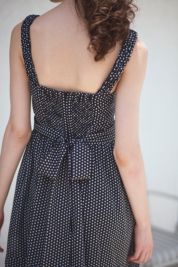 Hazel Print Dress   <br> -Black dot-