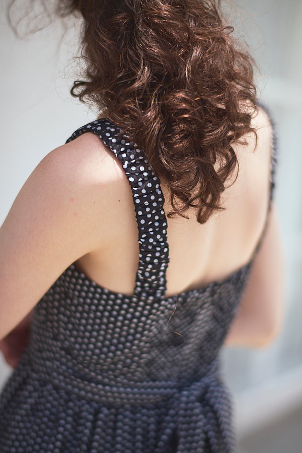 Hazel Print Dress   <br> -Black dot-