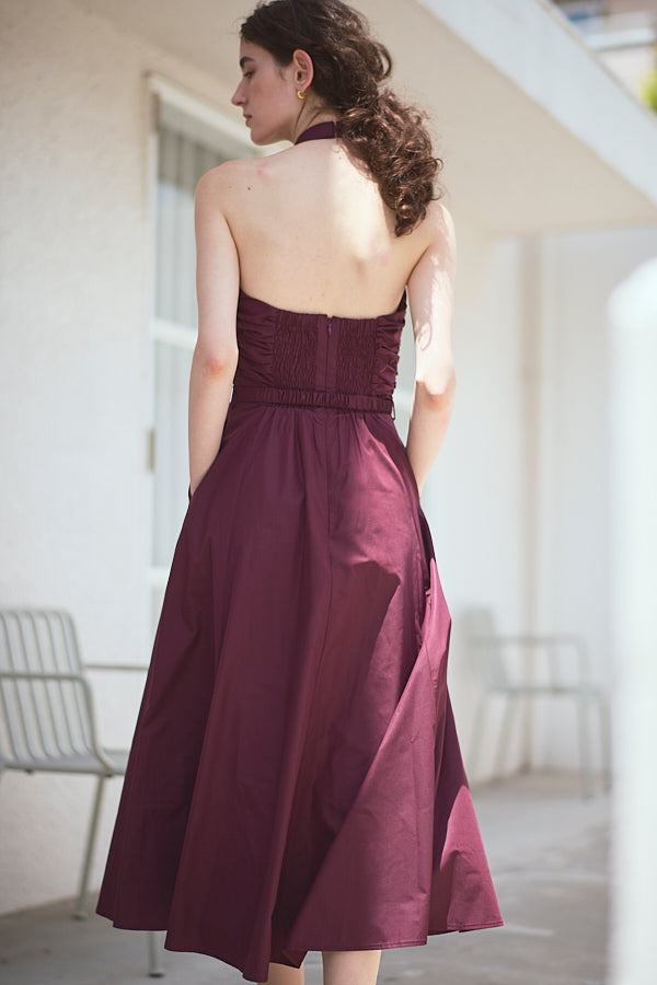 Delina Belted Dress<br> -Grape-