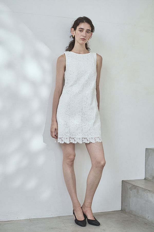 Alice Mini Lace Dress   <br> -WHT-