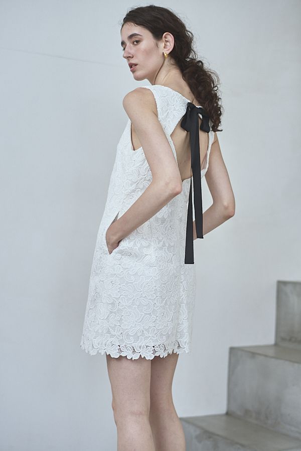Alice Mini Lace Dress   <br> -WHT-