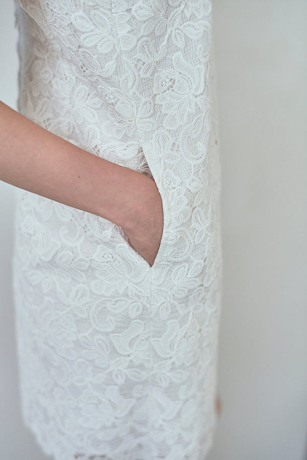 Alice Mini Lace Dress   <br> -WHT-