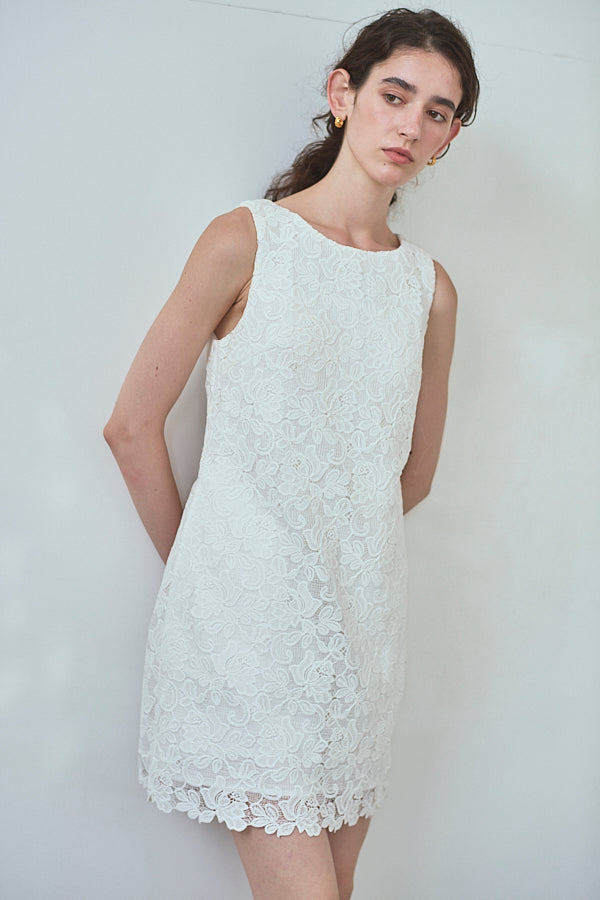 Alice Mini Lace Dress   <br> -WHT-