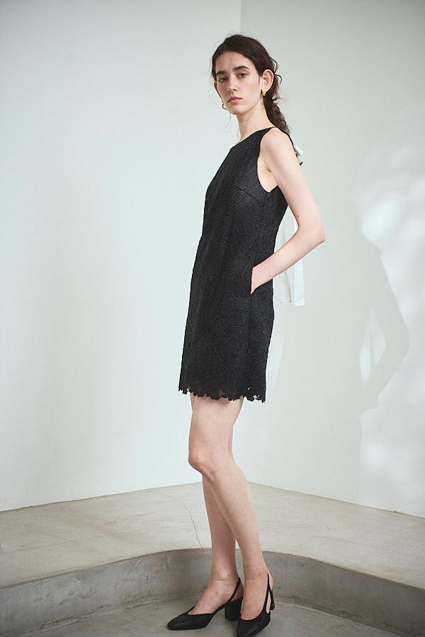 Alice Mini Lace Dress   <br> -BLK-