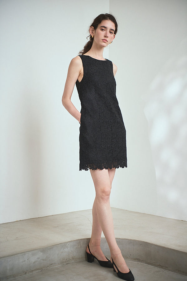Alice Mini Lace Dress   <br> -BLK-