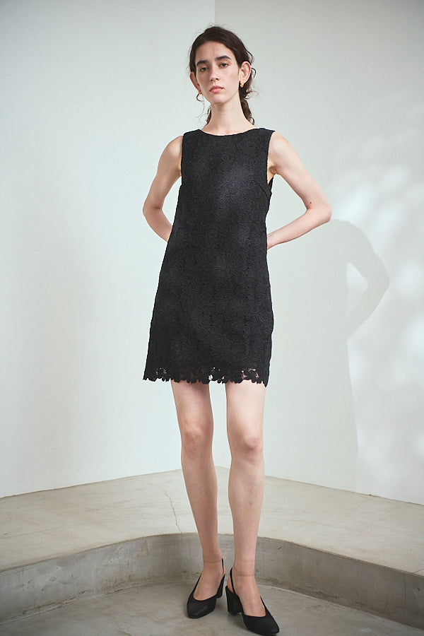 Alice Mini Lace Dress   <br> -BLK-