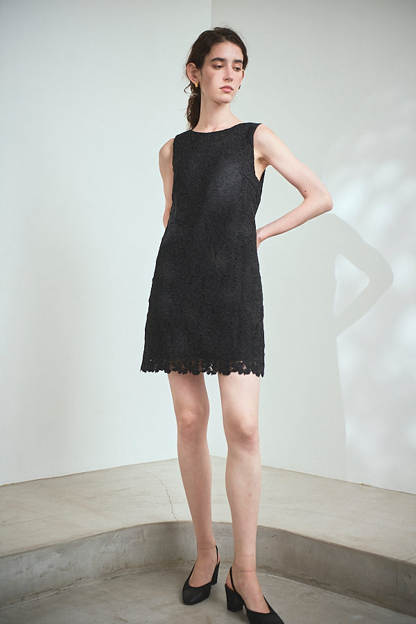 Alice Mini Lace Dress   <br> -BLK-