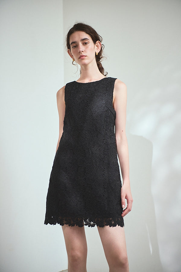 Alice Mini Lace Dress   <br> -BLK-