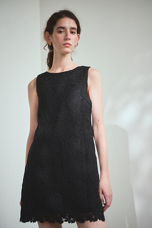 Alice Mini Lace Dress   <br> -BLK-