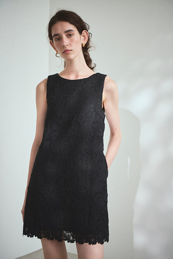 Alice Mini Lace Dress   <br> -BLK-