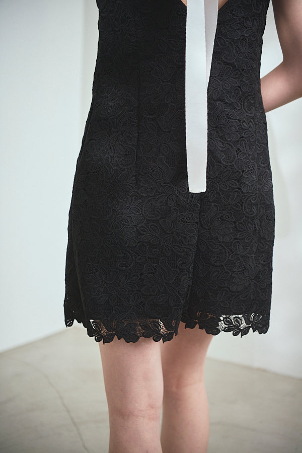 Alice Mini Lace Dress   <br> -BLK-